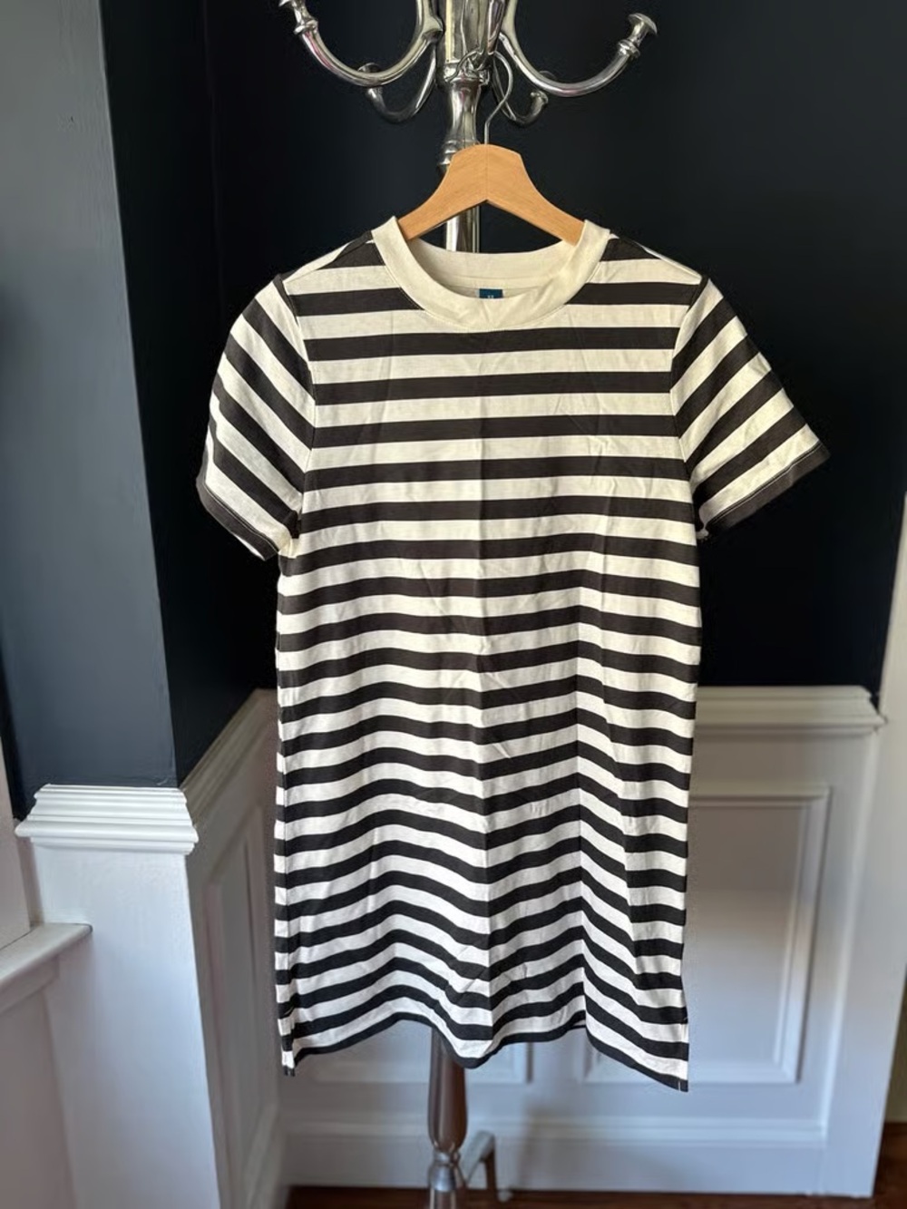 Classic Black & White Striped Women's Dress